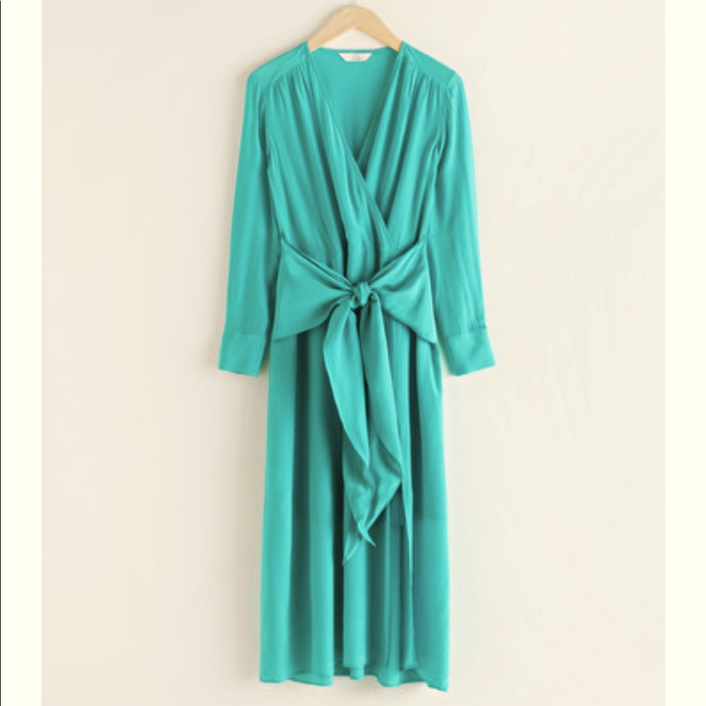 & Other Stories Flowy Teal dress